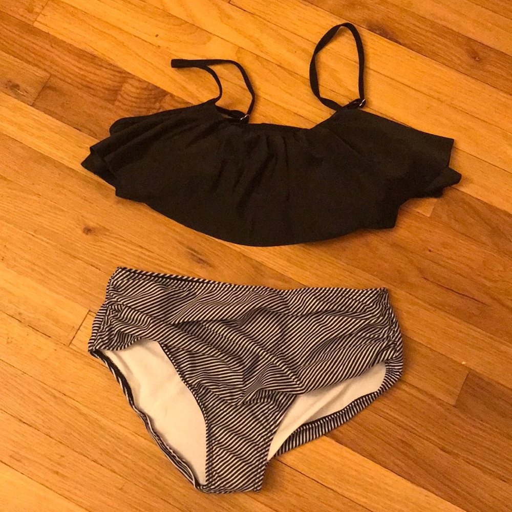 Black and white bikini